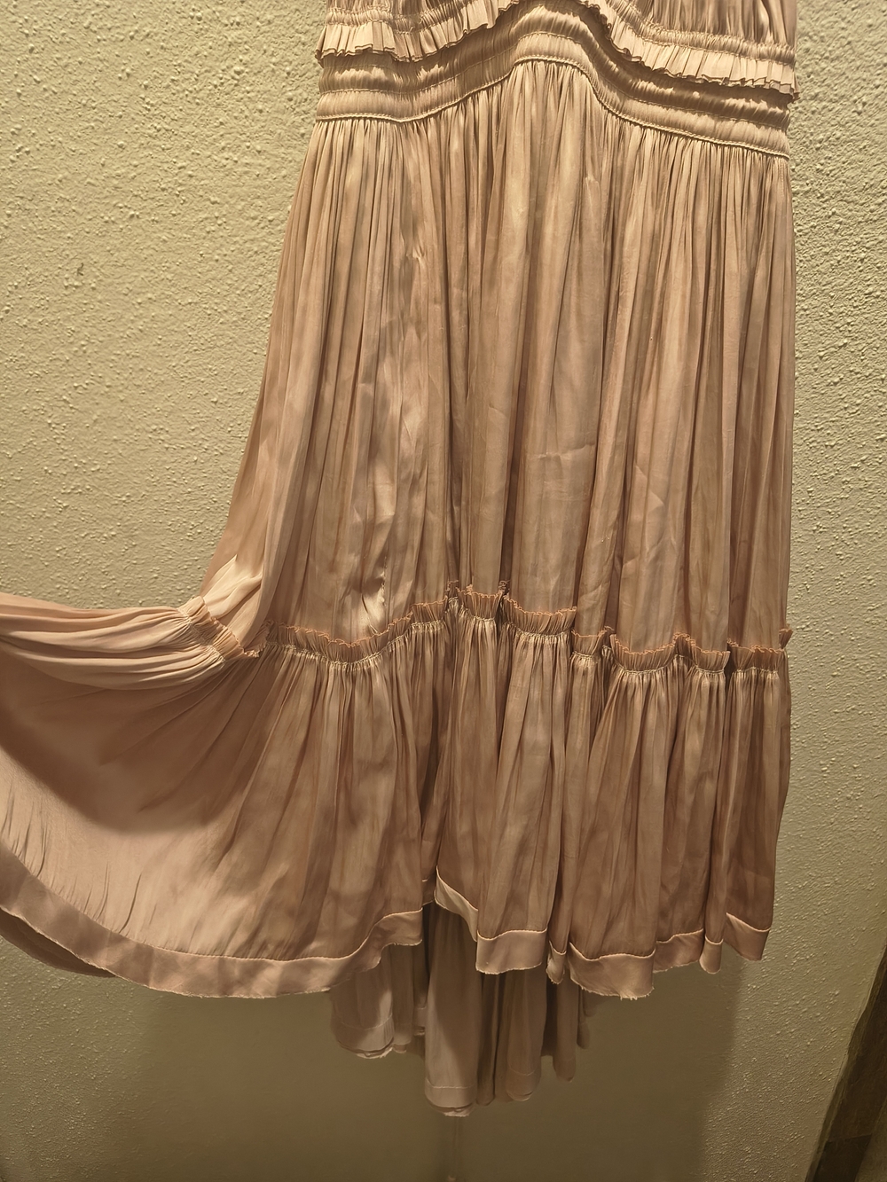 Women's Blush Pink Midi Dress - Halter Tie Neck - Picture 3 of 9
